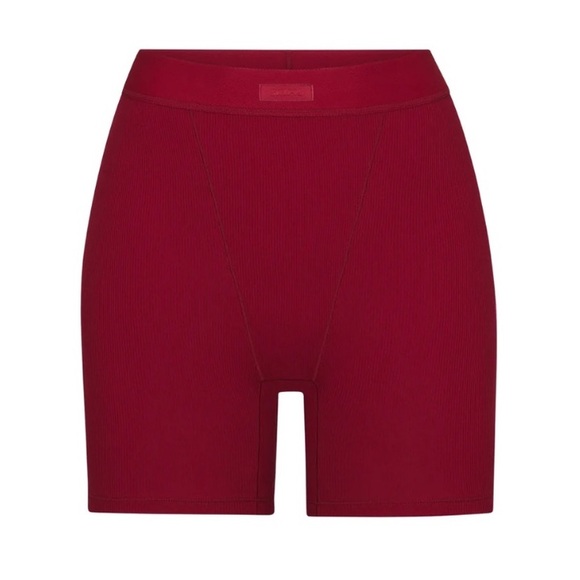 RARE skims “brick” cotton rib boxer shorts